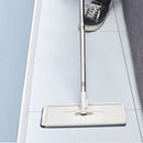 Hands Free Flat Floor Mop and Bucket System with Washable Microfiber Pads