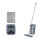 Hands Free Flat Floor Mop and Bucket System with Washable Microfiber Pads