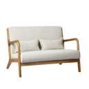 Armchair Couch Pillows 2 Seater Fabric Beige