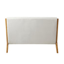 Armchair Couch Pillows 2 Seater Fabric Beige