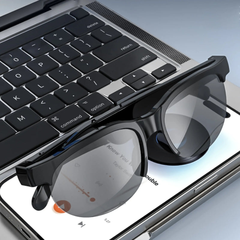 AI Translation Bluetooth Glasses with Microphone and Earphones