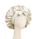 Satin Silk Bonnet Adjustable Sleeping Hair Bonne With Tie Band