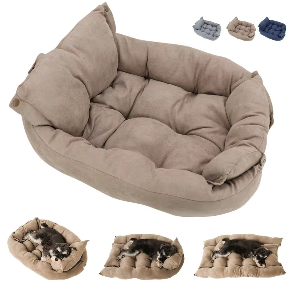 3 In 1 Dogs Cat Sleeping Bed Winter Warm Pet Kennel Cushion