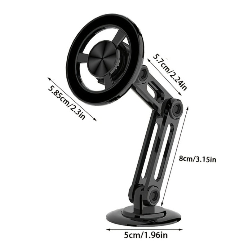 Rotatable Foldable Metal Magnetic Car Phone Holder