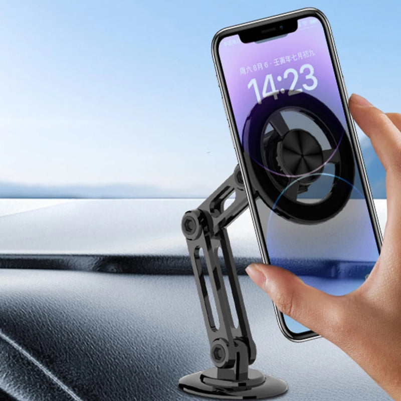 Rotatable Foldable Metal Magnetic Car Phone Holder