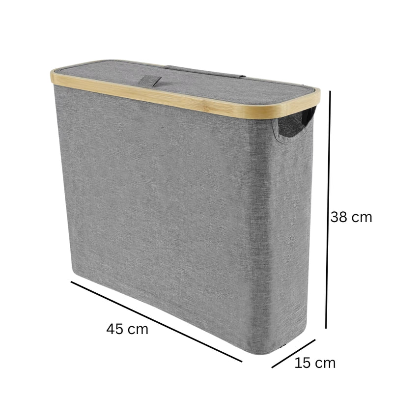 Large Capacity Toilet Rolls Paper Storage Basket with Lid for Bathroom Organizer