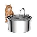 Stainless Steel Pet Water Feeder Cat Dog Automatic Filter Fountain