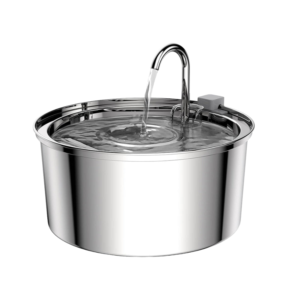 Stainless Steel Pet Water Feeder Cat Dog Automatic Filter Fountain