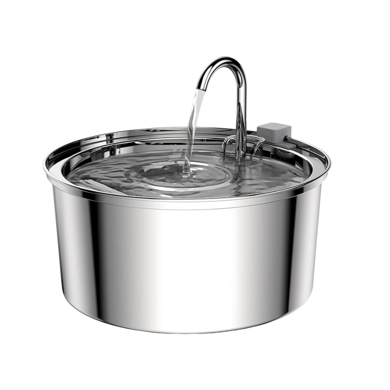 Stainless Steel Pet Water Feeder Cat Dog Automatic Filter Fountain
