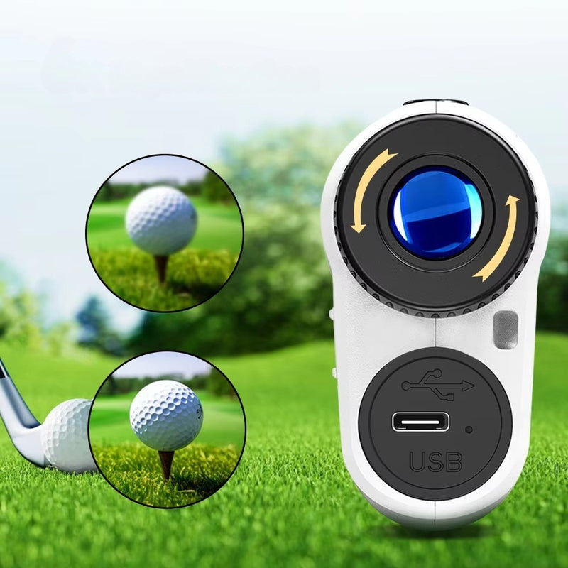 Rechargeable Golf Laser Rangefinder 6X Monocular Telescope Range Finder