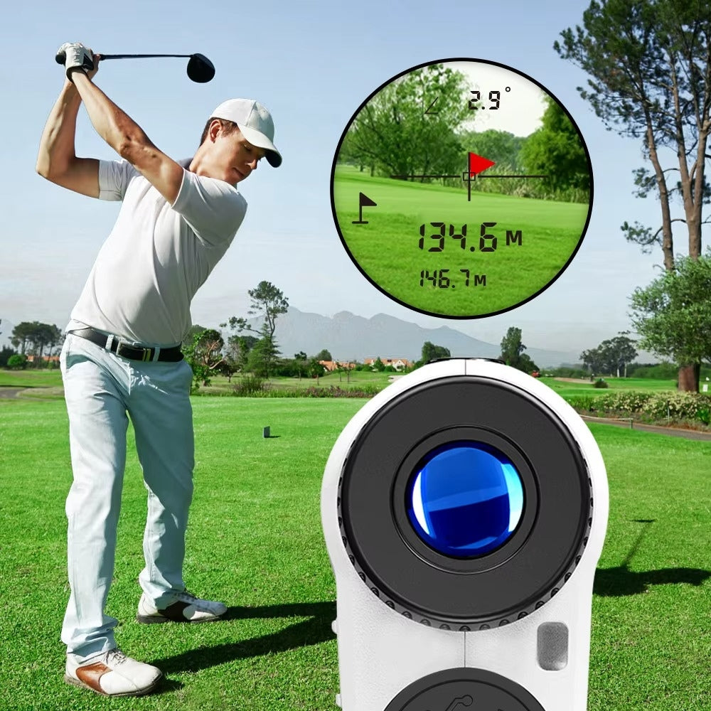 Rechargeable Golf Laser Rangefinder 6X Monocular Telescope Range Finder