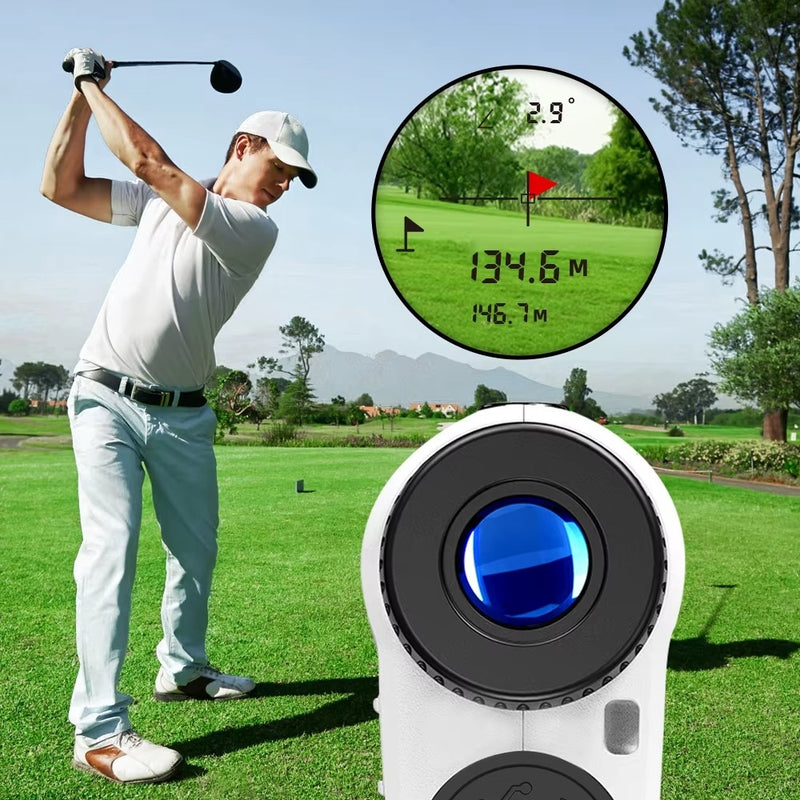Rechargeable Golf Laser Rangefinder 6X Monocular Telescope Range Finder