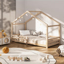 Wooden Single Size Timber House Bed Frame