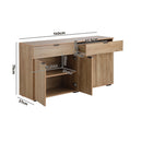 Natural Sideboard with 4 Doors and 2 Drawers