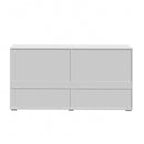 White High Gloss Sideboard with 4 Doors and 2 Drawers
