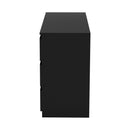Black Lowboy Dresser Table with 6 Chest of Drawers