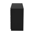 Black Lowboy Dresser Table with 6 Chest of Drawers