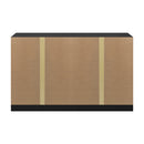 Black Lowboy Dresser Table with 6 Chest of Drawers