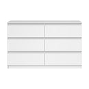 White Lowboy Dresser Table with 6 Chest of Drawers