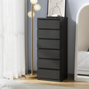 Black Tallboy Dresser Table with 6 Chest of Drawers