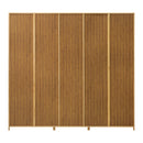 Open Bamboo Wardrobe with Clothes Storage and Hanging Rail