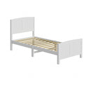 White Timber Single Size Platform Bed Frame
