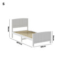 White Timber Single Size Platform Bed Frame