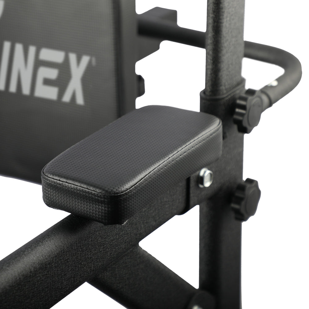 Chin Up Tower with Weight Bench for Push Up Pull Up and Knee Raise