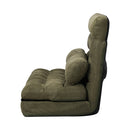 Green Folding 2 Seater Floor Recliner Lounge Sofa Bed