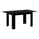 Black Extendable Dining Table 160cm