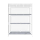 White Display Cabinet with 3 Tiers and Clear Door