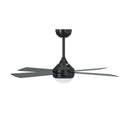 52 Inch Black AC Ceiling Fan with Light Remote Control and 4 Blades