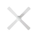 52 Inch White AC Ceiling Fan with Light Remote Control and 4 Blades