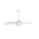 52 Inch White AC Ceiling Fan with Light Remote Control and 4 Blades