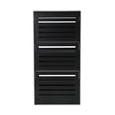 Black Shoe Storage Cabinet with 3 Doors for 45 Pairs