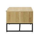 Natural Wooden Coffee Table with Storage Drawers