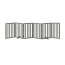 Grey Wooden Pet Gate Dog Fence with 6 Panels 80cm