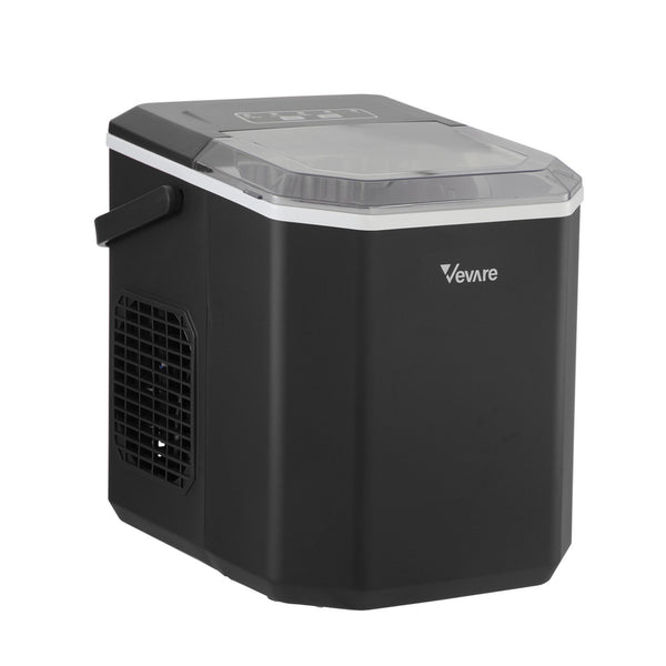 Black Portable Ice Maker Machine with Handle 12kg Capacity