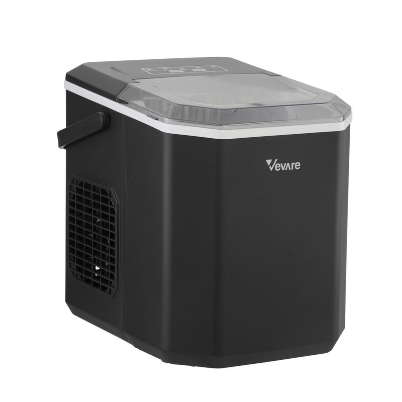 Black Portable Ice Maker Machine with Handle 12kg Capacity
