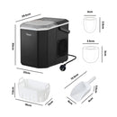 Black Portable Ice Maker Machine with Handle 12kg Capacity