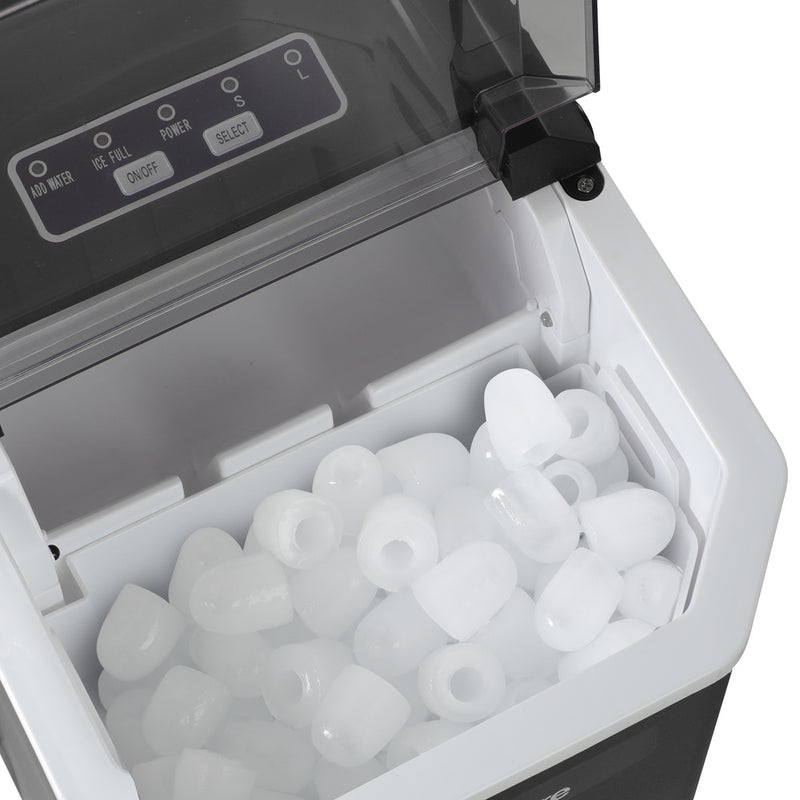 Black Portable Ice Maker Machine with Handle 12kg Capacity