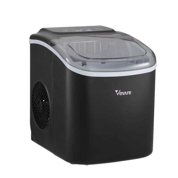 Black Portable Ice Maker Machine with Ice Cube Tray 12kg Capacity
