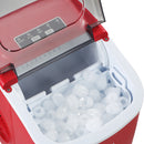 Red Portable Ice Maker Machine with Ice Cube Tray 12kg Capacity