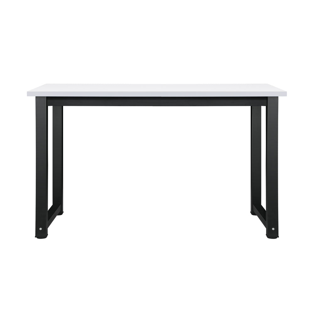 Computer Desk with White Top and Metal Frame 120cm