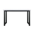 Computer Desk with White Top and Metal Frame 120cm