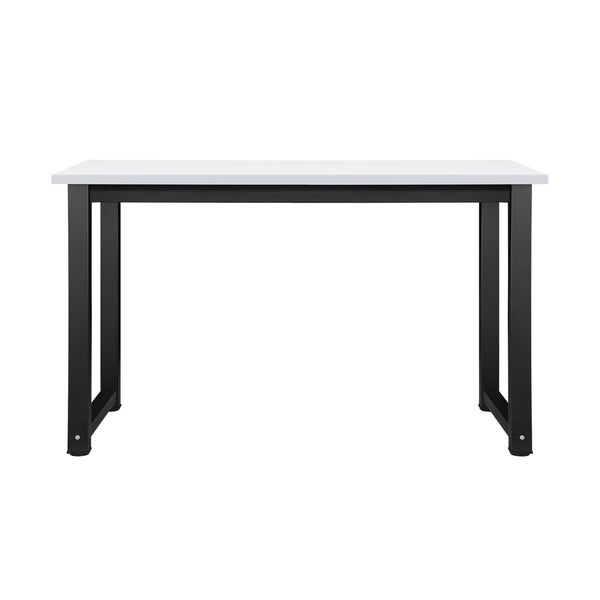 Computer Desk with White Top and Metal Frame 120cm