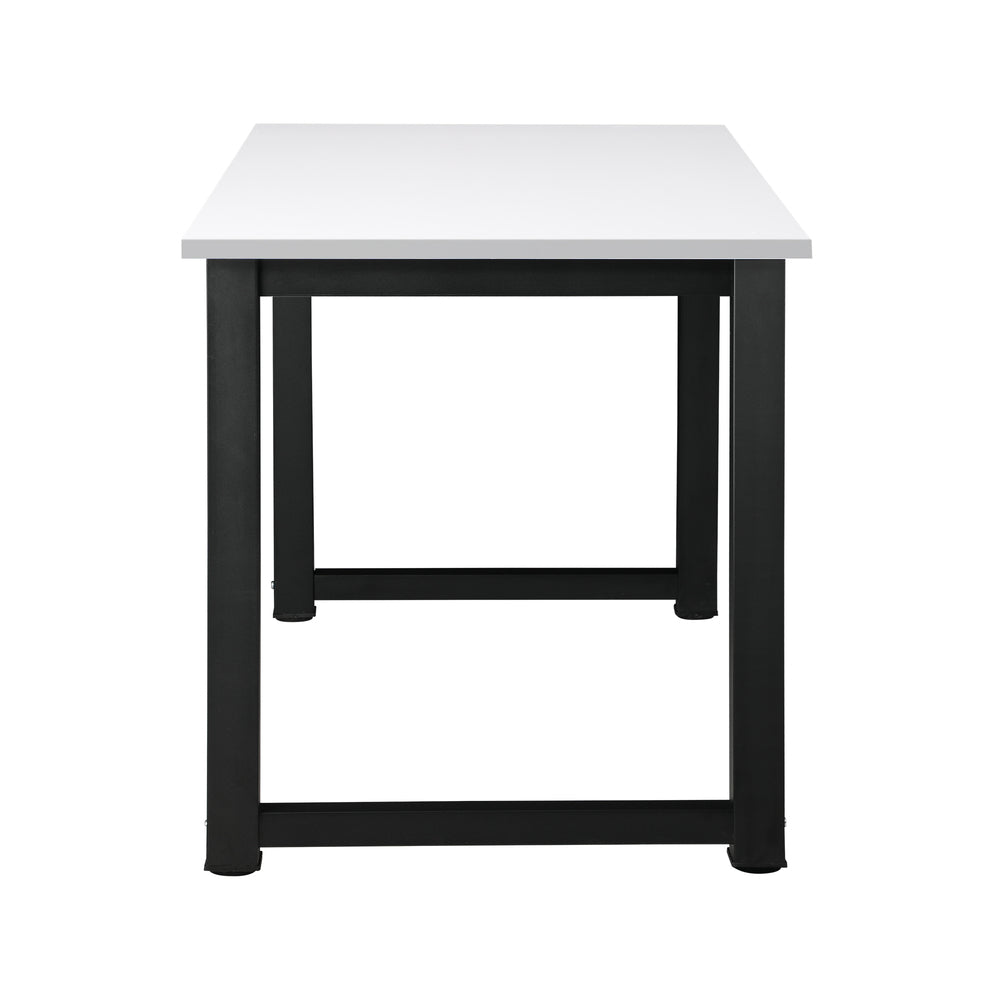 Computer Desk with White Top and Metal Frame 120cm