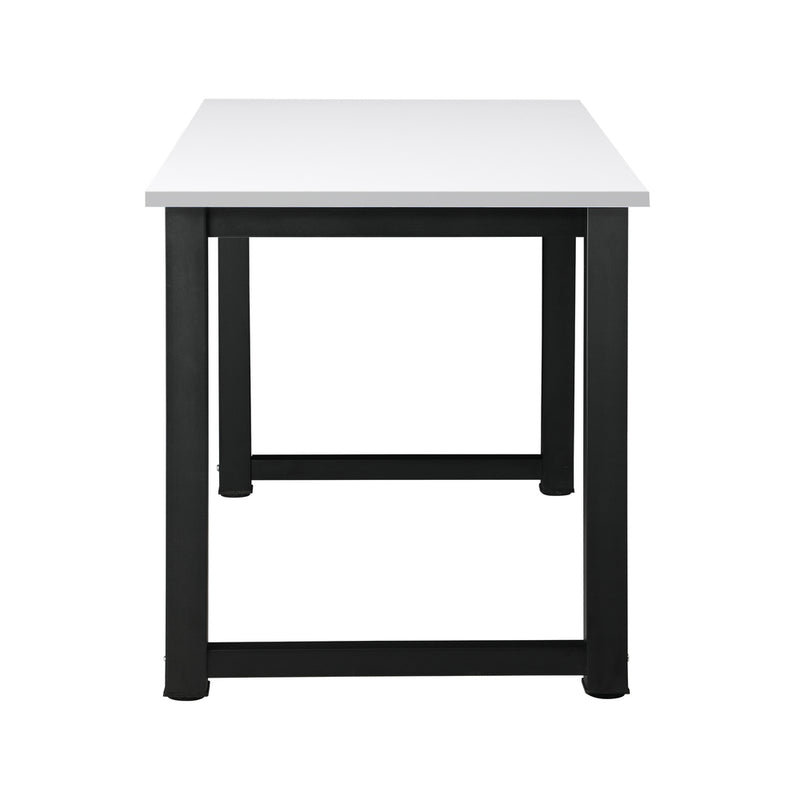Computer Desk with White Top and Metal Frame 120cm
