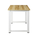 Computer Desk with Wood Top and White Frame 120cm