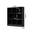 Black Bookshelf Display Shelves Storage Organizer Unit